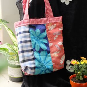 Túi tái chế / 2-side mini patchwork tote bag
