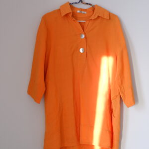 Áo sơ mi cam cháy // Orange oversized shirt